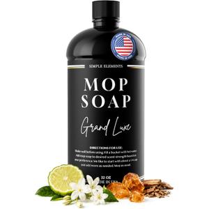 Luxury Mop Soap Highly Scented Floor Cleaner, Concentrated Formula, No Streaks, Residue or White Cast, Floor Cleaning For Tile, Sealed Hardwood, Laminate, Vinyl and Stone Grand Luxe 32 oz