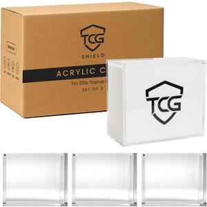 Acrylic Display Case for Elite Trainer Box with Magnetic Sliding Lid 5mm + 8mm Protective Showcase (3 Pack)