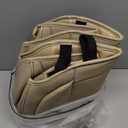 2Pcs Car Seat Cover Front PU Leather Seat Covers Universal Bottom Seat Covers for Most Vehicles,Sedan,Truck,SUV,21.26 inches in Length and 21.26 inches in Width (Beige-Front Bottom 2 Piece)