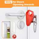 Portable Door Lock Travel Door Locks for Hotel Rooms Apartment Locks Home Security Defender Door Lock Latch Extra Door Locker from Inside Safety Door Locks for Travelers Portable Lock for Door