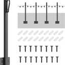 4 Pack String Light Poles,Hanging Light Poles for Outdoor String Lights, Metal Suspension String Light Poles with Carabiner,Hanging Light Poles for Deck Fence Garden Backyard Wall Bistro