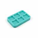 Bread toast miniature cookie pastry Bread toast Mold 6 cavity mold wax melts mold Soap mold Candle making mold