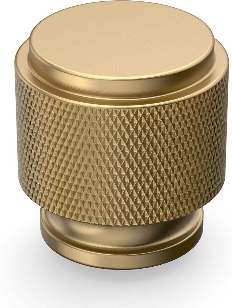 10 Pack Champagne Bronze Knurled Cabinet Knobs for Dresser Drawer Pulls Champagne Gold Cupboard Hardware for Cabinets CK0026