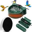 60oz/1.8l Heated Bird Bath for Outside Winter, Thermostatically Controlled Birdbath Heater with Pipe Insulation Tape Wrap Outdoor Extension Cord Safety Cover Heated Pet Auto Water for Bird