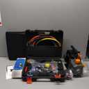Orion Motor Tech AC Vacuum Pump and Gauge Set, 1/3 hp 4 cfm Vacuum Pump Manifold Gauge Kit with Leak Detector 4 Hoses & Accessories for R134a R22 R410a, A/C Vacuum Pump Kit for Auto HVAC Systems