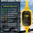 KOHREE 50 Amp to 30 Amp RV Adapter with Surge Protection, 8000 Joules with 30 Amp to 50 Amp Adapter Plug, Circuit Analyzer Surge Protector for Camper Travel Trailer