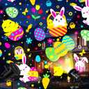 Easter Decorations Projector Lights LED Projector Lights Outdoor with Bunny Eggs Patterns Slides Weatherproof Easter Party Landscape Decorative Lighting Projection Lamp