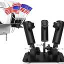 Magnetic Flag Pole Holder for 5th Wheel RV Hitch Flag Pole Holder for Fifth Wheel Hitch - 90 Adjustable Angle - No Drilling Required Suitable for Campers, Trailers,RV (Triple)