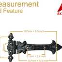 Akatva T Hinge Set - 2 Pieces Gate Hinges for Wooden Fences Heavy Duty - Barn Hinges for Doors - Black Hinges  Hinges for Shed Door - Door Hinges Black Matte - Hinges Outdoor - Fence Strap Hinge Set