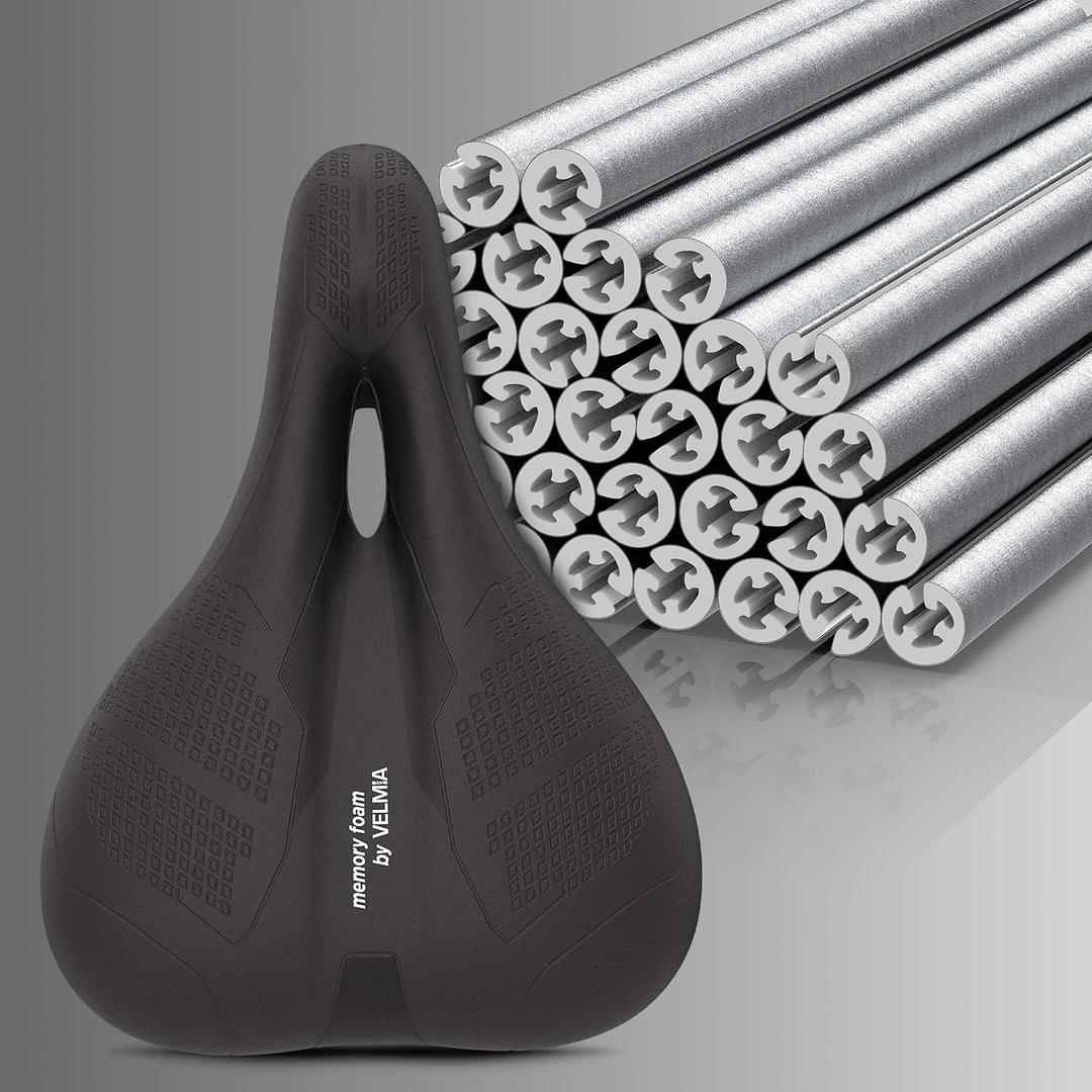 VELMIA Bike Seat - Spoke reflectors Set [36 Pieces] - Stay Safe and Comfy - Waterproof and Reflective with innovativ 5 Zone Concept.