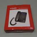 Y043 Corded Landline Telephone for Home, Caller ID/Call Waiting, Easy-to-Use, Speaker, Display, Desk Phone Only (Off-White)