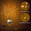 33in Lighted Branches with 180 LED Lights, Twinkling Light Up Tree with Timer, DIY Flexible Lighted Branches for Home Dcor, Bedroom, Wedding, Party