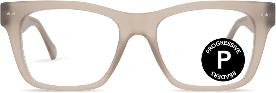 LOOK OPTIC Cosmo Progressive Reader-Stylish Unisex Reading Glasses, Prescription-Quality