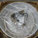 Semi Flush Mount Ceiling Light, 3 Light Linen Drum Light Fixture