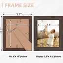 8x10 Picture Frame, High Definition Glass for 8 x 10 Photo Frame, Vintage Picture Frames 8x10 Rustic Distressed Pattern, Wall and Tabletop Display, Brown 1Pack