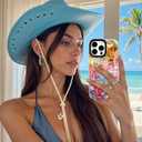 ChiCsFleur for iPhone 12 / iPhone 12 Pro Case, TPU Phone case with Camera Protection for Women Girls Teens - Orange Italian Gift Y2K Collage Coastal Evil Eye Lemon Cherry Design Beach Aesthetic