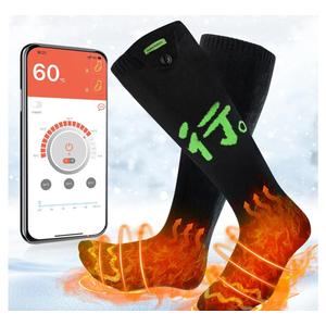 Heated Socks for Men Women, APP Control Electric Heated Socks Rechargeable Washable, Battery Heated Socks Foot Warmer Socks for Hiking Biking Camping Skiing Hunting Outdoor Work, Heating Thermal Socks