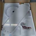 42 Inch Ceiling Fans with Lights and Remote, Low Profile Ceiling Fan with Light Flush Mount, Reversible, 6 Speeds, 3CCT Dimmable White Ceiling Fan for Bedroom Dinning Room Indoor