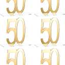 6 Pcs Mirror Gold 50th Birthday Decorations, Acrylic Table Numbers for Men and Women Centerpieces for Anniversary Birthday Party Decor
