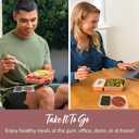 2 x DADAB 20 Sets Reusable Snack Containers with Lids  2-Compartment Portion Control Containers for Snacks, Condiments, Dips, and Sauces  Leak-Proof, Ideal for Road Trips, Lunchboxes, and Travel