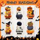 6 Pcs Halloween Wooden Pumpkin Table Centerpieces, Rustic Fall Decor Signs for Home, Party, Kitchen, or Office Display