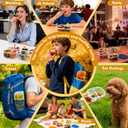 20 Pcs Reusable Snack Containers with Lids, 2-Compartment BPA-Free Portion Control for Bento Box & Meal Prep, On-the-Go for Kids Adults, Refrigerator Safe with 10 Animal Forks (4 Color Lids)