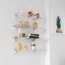 Clear Acrylic Shelf, Set of 2 Invisible Wall Shelves Wall Mounted Display Shelf, Floating Shelves for Bathroom, Bedroom, Living Room, Kitchen, Office (15.7 Inch Set of 4)
