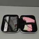 Stitch Gun for Clothing, Mini Sewing Stitch Tagging Gun for Clothes, Stitch Gun Quick Clothing Fixer with 6 Needles, 1000 Black & 1000 White Micro Fasteners & 1 Hard Carrying Case Pink