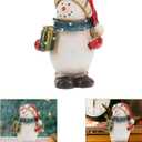 NUOBESTY Resin Snowman Figurine for Home Indoor Table Christmas Decoration