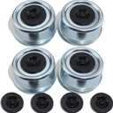 4PCS 2.44" Trailer Hub Cap,Trailer Axle Bearing Dust Cap Cup Grease Cover with 8 Rubber Plugs,Bolt Metal Trailer Axle Wheel Bearing and Hub Dust Caps for Most 5200 to 6000 Pound Axles Dexter