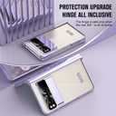 Pixel Fold Case, Clear PC Hinge Protection Case with Kickstand, Compatible with Google Pixel Fold 2023 (Purple)