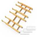 SpaceAid Bamboo Drawer Dividers with Inserts and Labels, Kitchen Adjustable Drawer Organizers, Expandable Organization for Home, Office, Dressers and Bathroom, 6 Dividers with 12 Inserts (17-22 in)