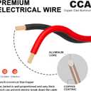TYUMEN 18 Gauge Wire 100FT, 18/2 AWG Red Black Hookup Electrical Wire LED Strips Extension Cord 12V/24V DC Cable, 18AWG 2 Conductors Flexible Wire for LED Ribbon Lamp Tape Lighting