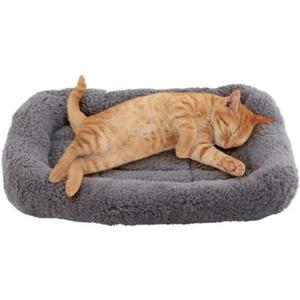 Enjoying Plush Cat Bed Mat 10" x 15" Pet Cushion With Pillow for Puppy Curling Sleep, Pad for Carrier/Crate, Dog Self-Warm Bed, Antiskid Bottom, Small