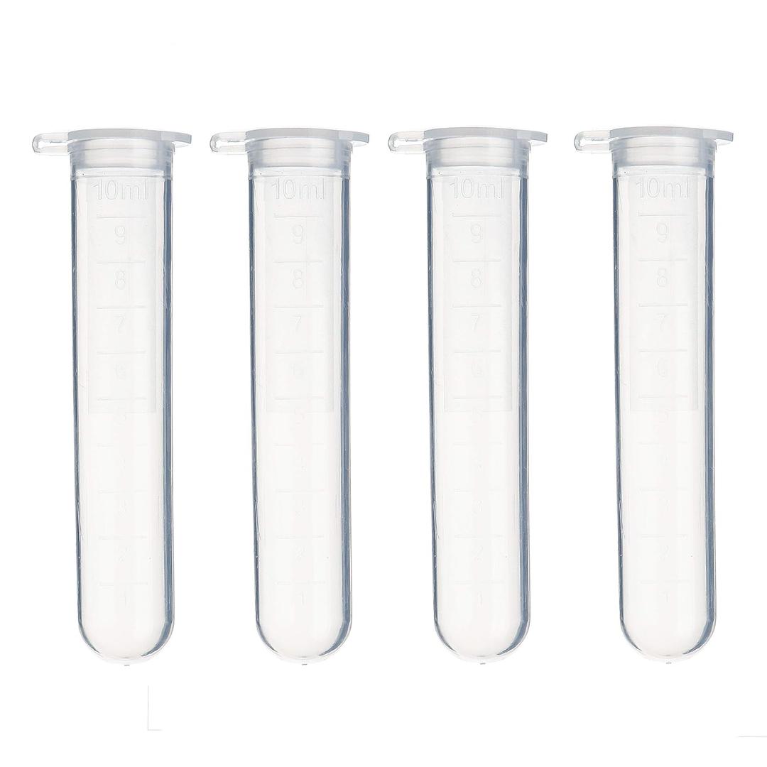 Eowpower 50 Pieces 10 ml Plastic Sample Vial Bottle Tubes for Storage Container Liquid
