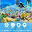 Ubekezele Snorkeling Gear for Adults Men Women,4 in 1 Snorkel Set with Panoramic View Diving Mask Anti-Fog Anti-Leak,Dry Top Snorkel,Fins and Travel Bag for Swimming,Snorkeling and Travel Diving