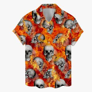 Hawaiian Shirt for Men Aloha Vintage Mens Hawaiian Shirts Short Sleeve Button Down Shirt Men, L