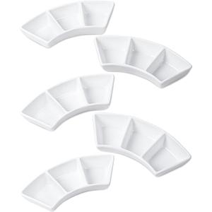 DELLING Ceramic Dipping Sauce Bowls Set - 3 Oz Dipping Dishes- Small Bowls for Sushi, BBQ or Fondue - Great for Different Sauce and Dip, Set of 5