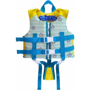 Soak Kids Swim Vest - Toddler Pool Floaties Adjustable Safety Strap Swimming Aids for Toddlers Children Float Swimsuit, Suitable for Age 1-6years/24-66lbs (Blue, L(for Kids 3-10 Years,40-66 lbs))