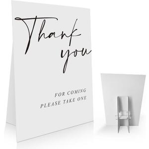 Thank You Wedding Sign 8 x 11 Inch, Thank You for Coming, Please Take One Sign, Bridal Shower Sign, Wedding Favors Sign, Anniversary Party Sign-WDS13, white