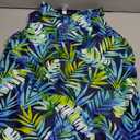 Tankini Swimsuits with Shorts - Two Piece Tummy Control Bathing Suits High Neck Swimwear with Two Side Pockets (X-Large, Green Leaves)