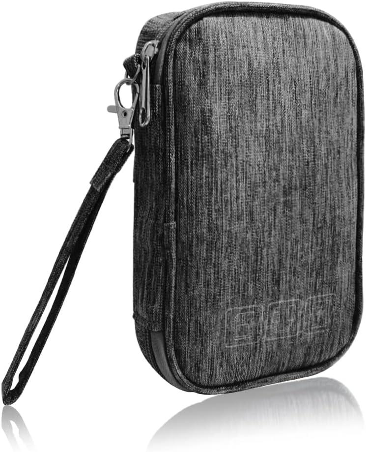 Electronic Organizer Bag Cable Organizer Travel Cord Organizer Case Pouch Portable Carrying Case for Charger Hard Drive Earphone USB SD Card (Grey)