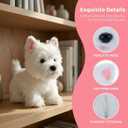 AIXINI Soft and Cute White Westie Plush Toy - Adorable Fluffy Stuffed Animal Dog for Kids