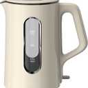 Offacy Electric Kettle, Tea Kettle Pot, Double Wall Glass Inner 1.5L/1200W, Hot Water Kettle Teapot Boiler & Heater with Automatic Shut Off, BPA-Free & LED Indicator Lights (White) (Z-White)