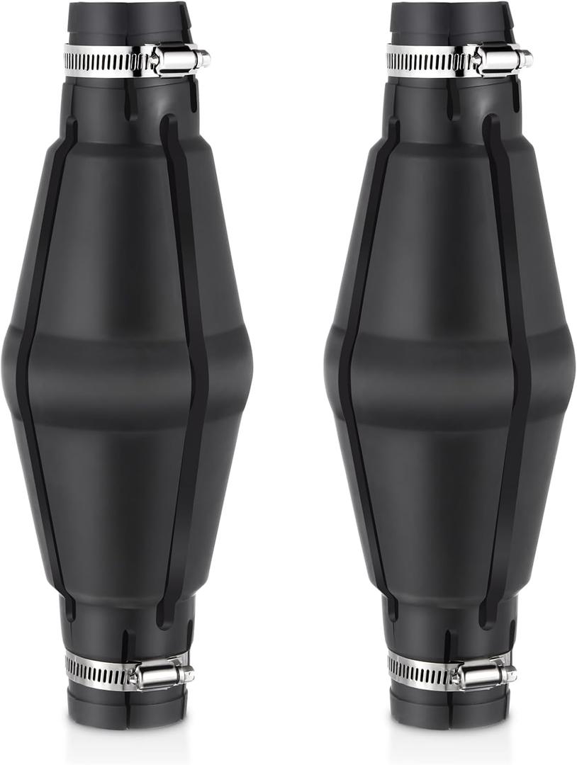 2 Pcs 1350 Rubber Torque Arrestor 1" to 1-1/4" Expandable Torque Arrestor for Well Pump Water Pump Accessories, Adjustable to Well Pipe Casings from 4" to 8" ID (Black)