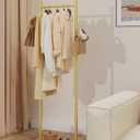 Coat Rack Freestanding, Clothes Rail, 19.7x11.8x68.9 In, Gold