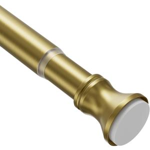 Amazer Spring Tension Shower Curtain Rod, 42-72 Inches Rust-Resistance Tension Curtain Rod Bathroom Rod, Adjustable Shower Curtain Rod No Drill, Brushed Gold