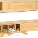 Bamboo Weekly Pill Organizer - 7 Day Wood Tablet Box - Ideal Aesthetic Pill Organizer for Vitamins or Supplements