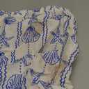 Women's Boho Beach Vacation Summer Mini Shorts Drawstring Waist Graphic Casual Lounge Shorts (Medium, Multicolor)