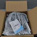 Raised Toilet Seat with Handles for Elderly, Toilet Seats Risers for Seniors,Adjustable Height & Width 400 lb Handicap Pregnant Elavted Toilet Seat Chair, Fits Any Toilet (Silver)